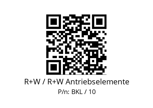   R+W / R+W Antriebselemente BKL / 10