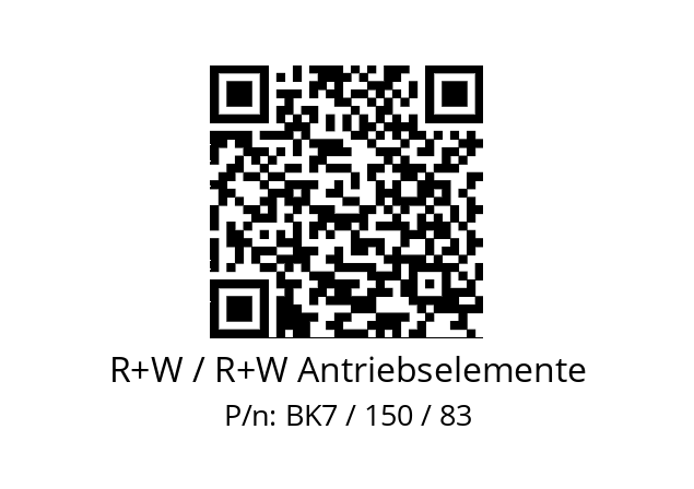   R+W / R+W Antriebselemente BK7 / 150 / 83