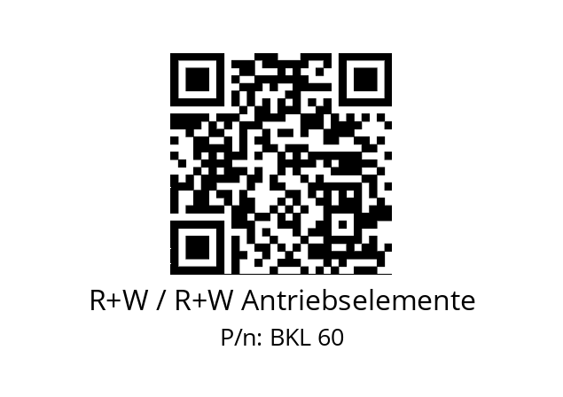   R+W / R+W Antriebselemente BKL 60