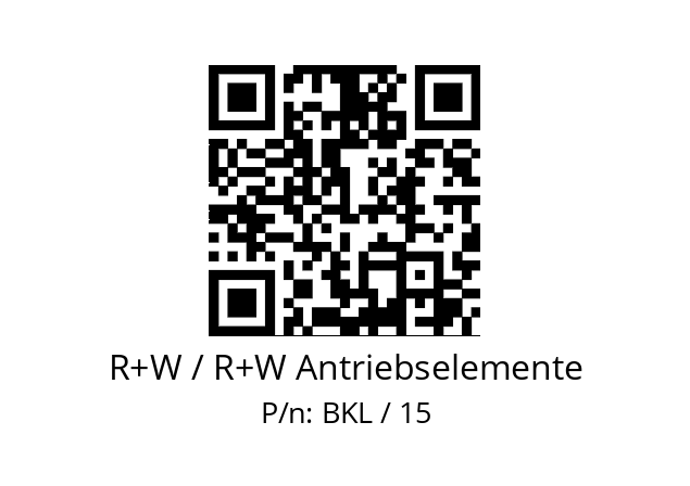   R+W / R+W Antriebselemente BKL / 15