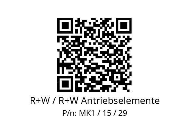   R+W / R+W Antriebselemente MK1 / 15 / 29