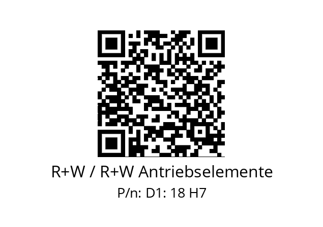   R+W / R+W Antriebselemente D1: 18 H7