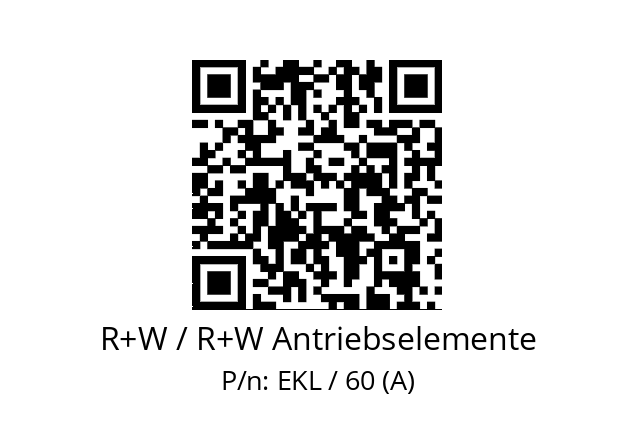   R+W / R+W Antriebselemente EKL / 60 (A)