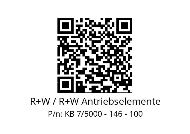   R+W / R+W Antriebselemente KB 7/5000 - 146 - 100