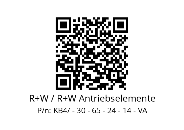   R+W / R+W Antriebselemente KB4/ - 30 - 65 - 24 - 14 - VA