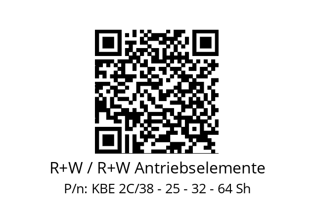   R+W / R+W Antriebselemente KBE 2C/38 - 25 - 32 - 64 Sh