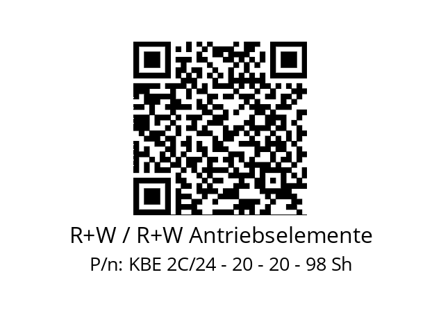   R+W / R+W Antriebselemente KBE 2C/24 - 20 - 20 - 98 Sh