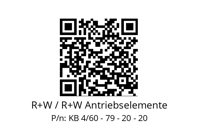   R+W / R+W Antriebselemente KB 4/60 - 79 - 20 - 20