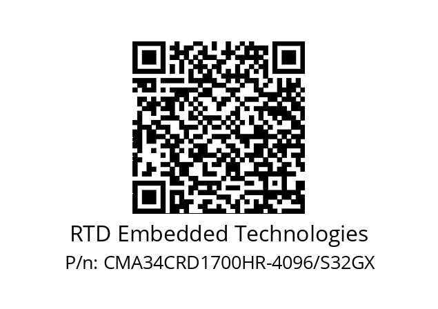   RTD Embedded Technologies CMA34CRD1700HR-4096/S32GX