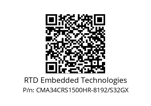   RTD Embedded Technologies CMA34CRS1500HR-8192/S32GX