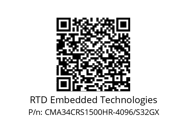   RTD Embedded Technologies CMA34CRS1500HR-4096/S32GX