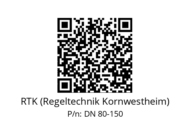   RTK (Regeltechnik Kornwestheim) DN 80-150