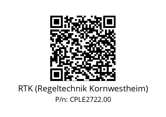   RTK (Regeltechnik Kornwestheim) CPLE2722.00