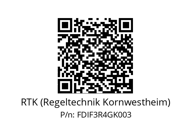   RTK (Regeltechnik Kornwestheim) FDIF3R4GK003