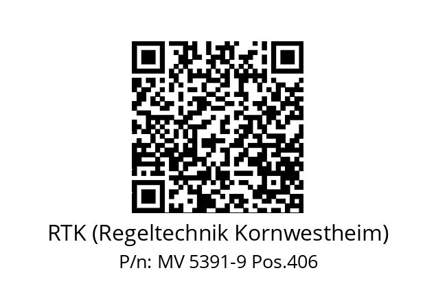   RTK (Regeltechnik Kornwestheim) MV 5391-9 Pos.406