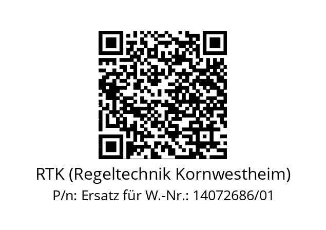   RTK (Regeltechnik Kornwestheim) Ersatz für W.-Nr.: 14072686/01