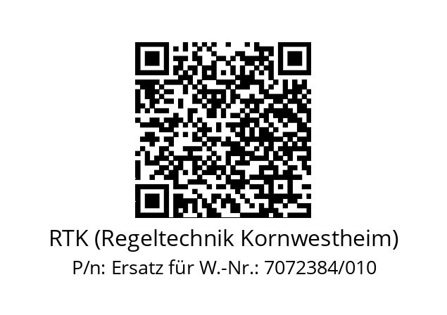   RTK (Regeltechnik Kornwestheim) Ersatz für W.-Nr.: 7072384/010