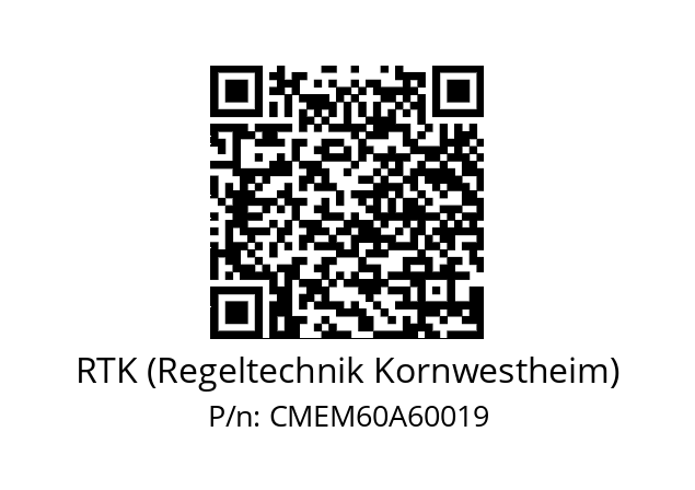   RTK (Regeltechnik Kornwestheim) CMEM60A60019