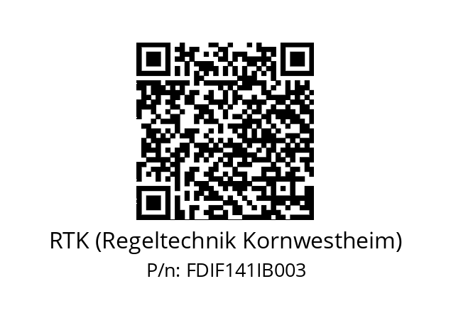   RTK (Regeltechnik Kornwestheim) FDIF141IB003