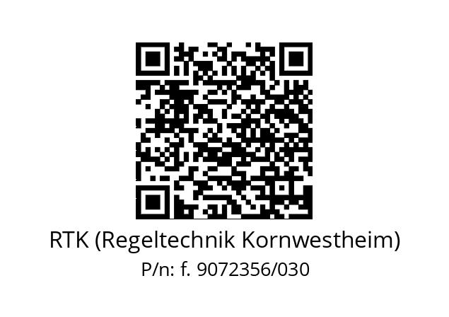   RTK (Regeltechnik Kornwestheim) f. 9072356/030