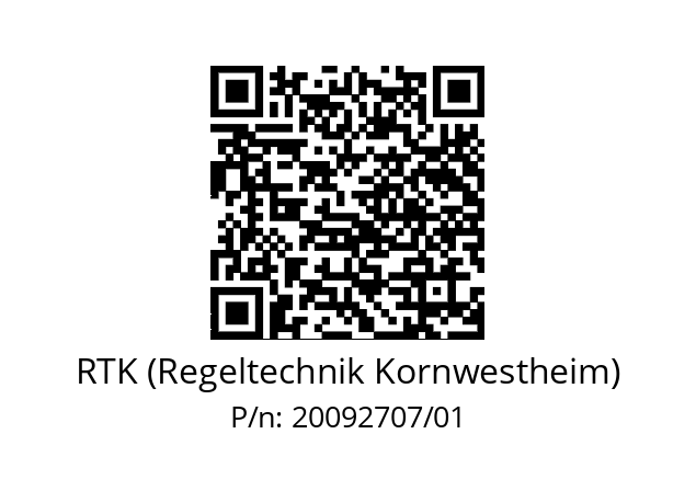   RTK (Regeltechnik Kornwestheim) 20092707/01