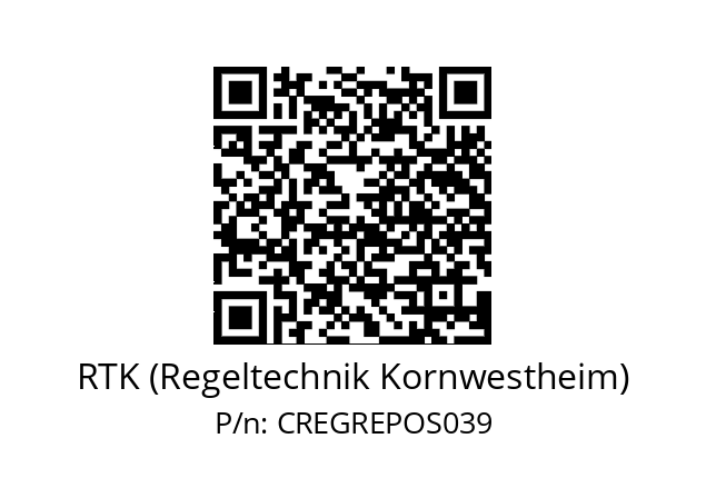   RTK (Regeltechnik Kornwestheim) CREGREPOS039