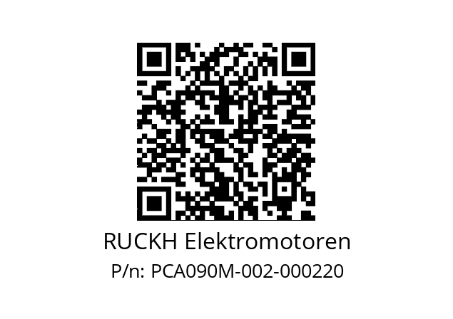   RUCKH Elektromotoren PCA090M-002-000220