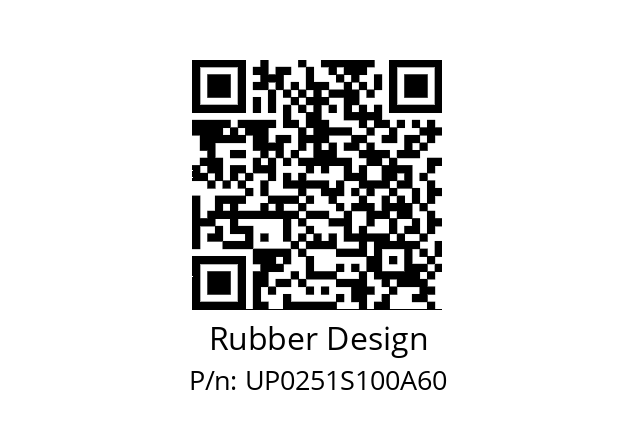   Rubber Design UP0251S100A60