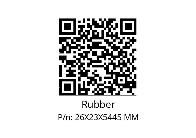   Rubber 26X23X5445 MM