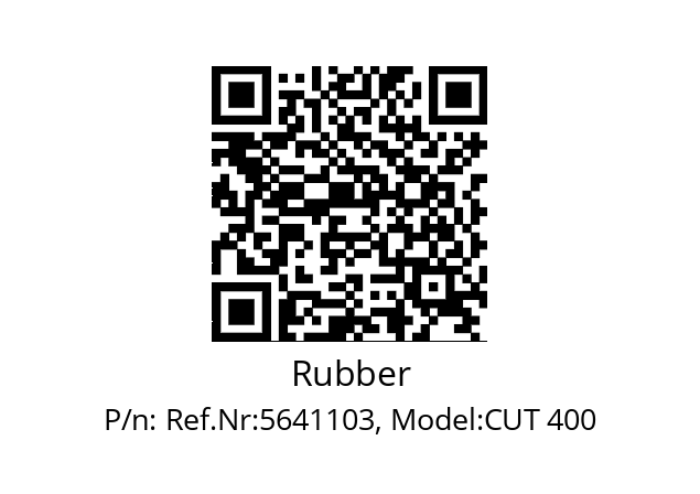   Rubber Ref.Nr:5641103, Model:CUT 400