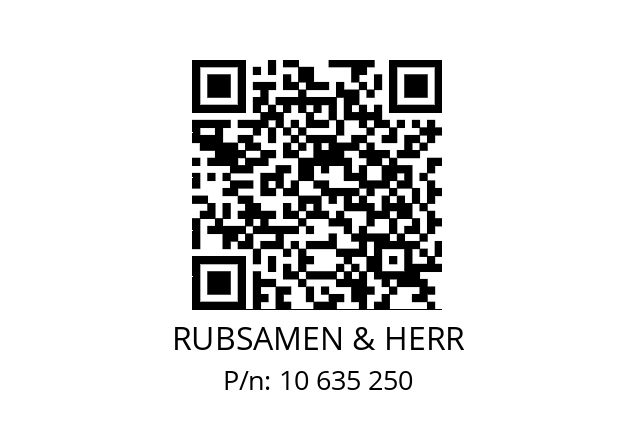   RUBSAMEN & HERR 10 635 250