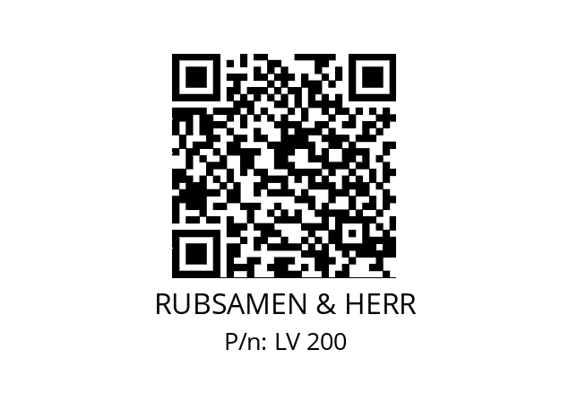   RUBSAMEN & HERR LV 200