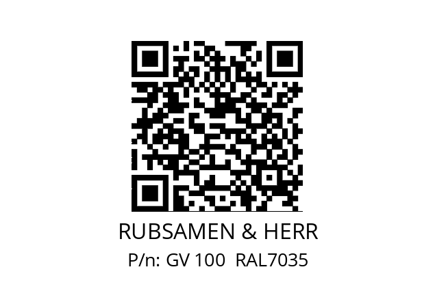   RUBSAMEN & HERR GV 100  RAL7035