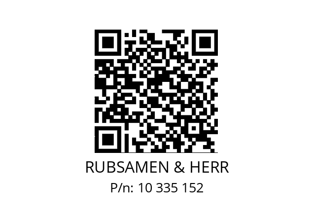   RUBSAMEN & HERR 10 335 152