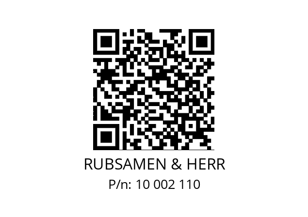   RUBSAMEN & HERR 10 002 110