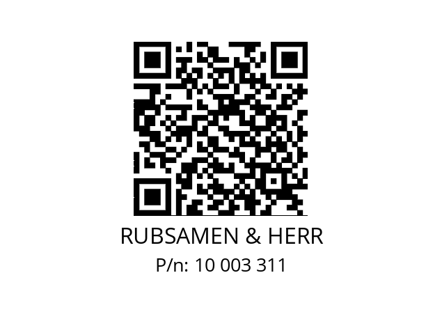   RUBSAMEN & HERR 10 003 311