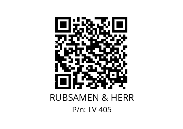   RUBSAMEN & HERR LV 405