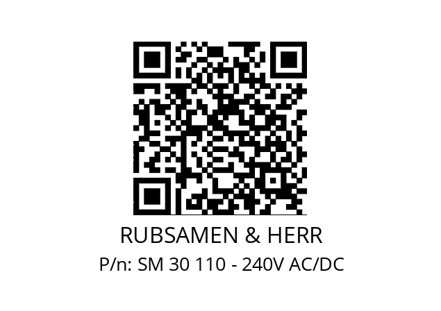   RUBSAMEN & HERR SM 30 110 - 240V AC/DC