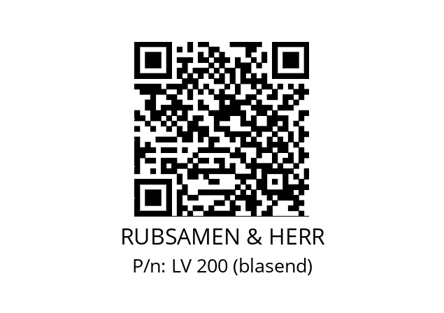   RUBSAMEN & HERR LV 200 (blasend)