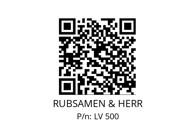   RUBSAMEN & HERR LV 500