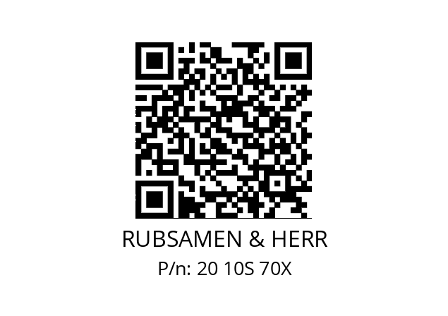   RUBSAMEN & HERR 20 10S 70X