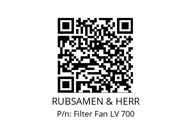   RUBSAMEN & HERR Filter Fan LV 700