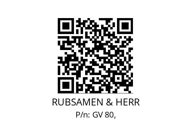   RUBSAMEN & HERR GV 80,