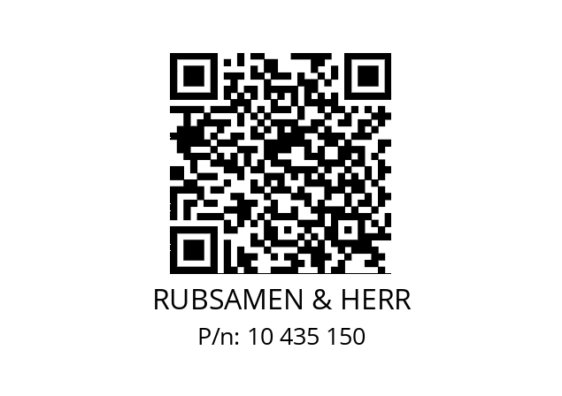   RUBSAMEN & HERR 10 435 150