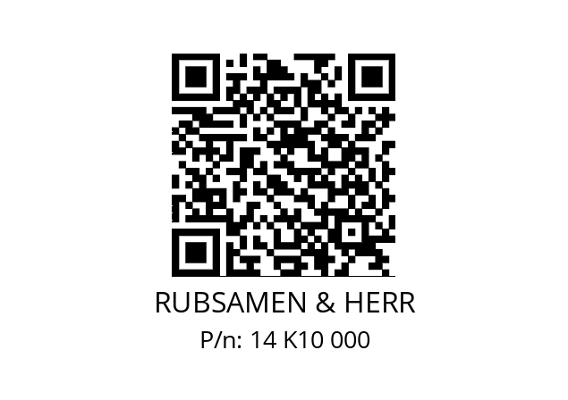   RUBSAMEN & HERR 14 K10 000