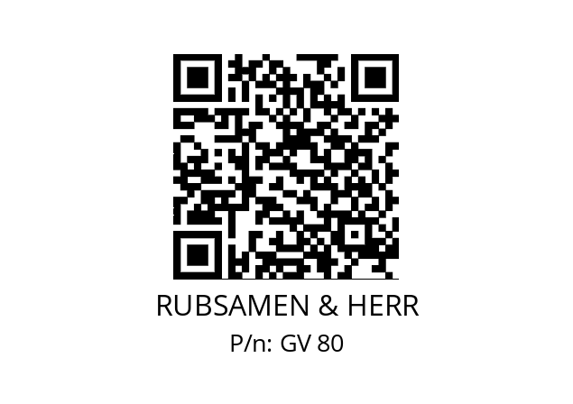   RUBSAMEN & HERR GV 80