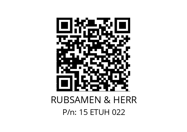   RUBSAMEN & HERR 15 ETUH 022