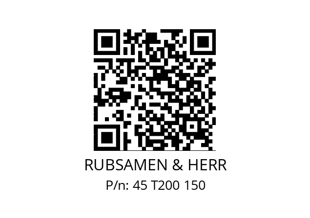   RUBSAMEN & HERR 45 T200 150