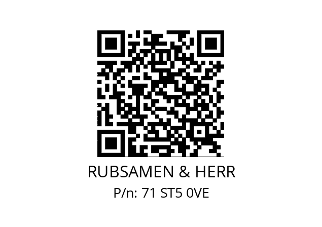   RUBSAMEN & HERR 71 ST5 0VE