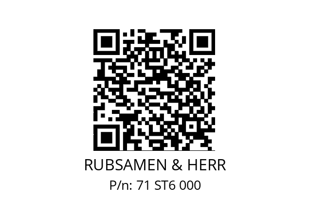   RUBSAMEN & HERR 71 ST6 000